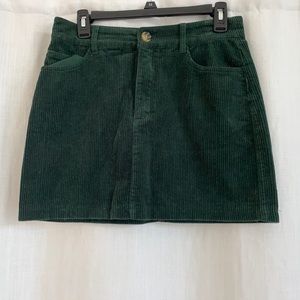 Forever 21 Green Corduroy Mini Skirt (M)